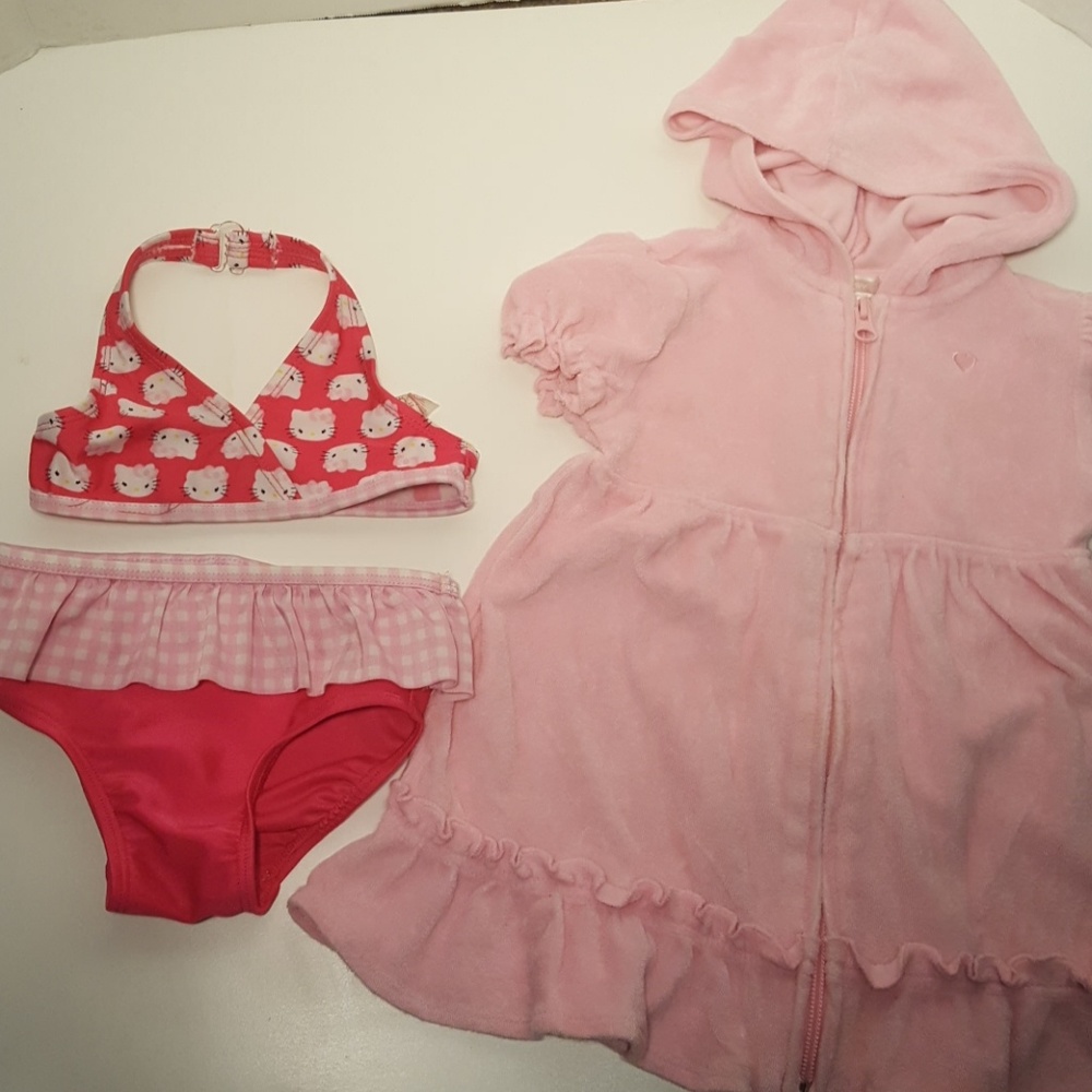 ⚓⚓3pc Swim Set Girls size 2T- Hello kitty⚓⚓